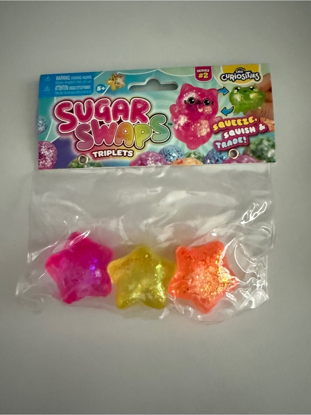 Sugar Swap Stars Squishy - Pink, Yellow, Orange
